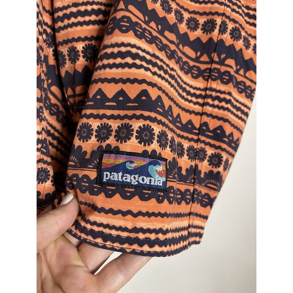 Patagonia Wavefarer Board Shorts Mens Medium Orange Blue Print Swim Trunk 10" - Picture 3 of 7